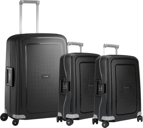 Samsonite S'cure Spinner 55+55+69cm Black Kofferset Main Image