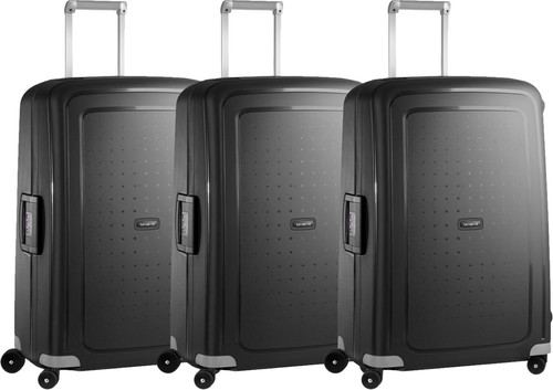 Samsonite S'Cure Spinner 75cm Black Triple Kofferset Main Image