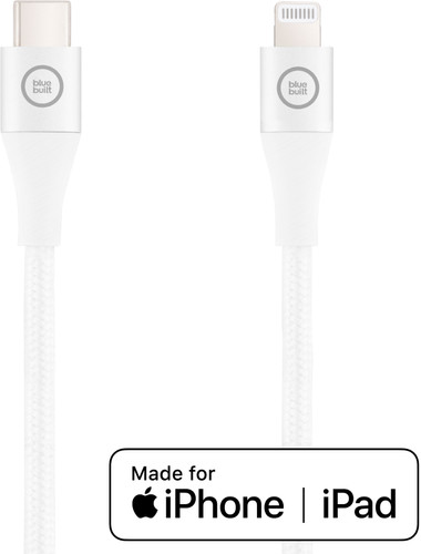 BlueBuilt Usb C naar Lightning Kabel 1,5m Nylon Wit Main Image