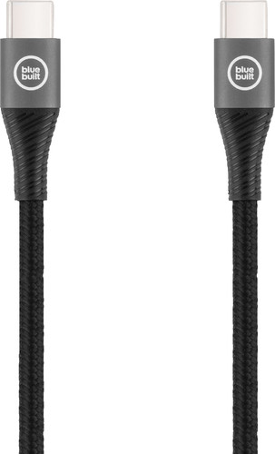 BlueBuilt USB-C to USB-C Cable 3m Nylon Black Main Image