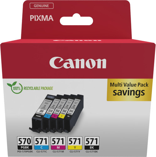 Canon PGI-570/CLI-571 Cartridges Combo Pack Main Image