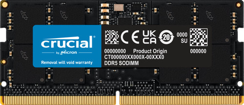 Crucial 8GB DDR5 SODIMM CL40 4800MT/s Main Image