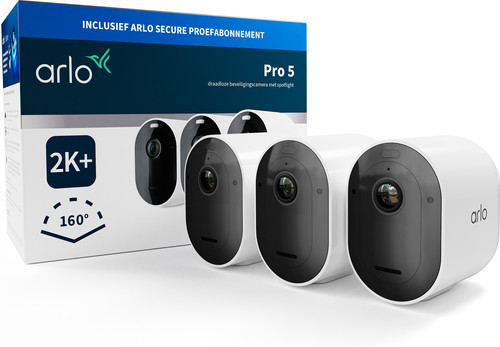 Arlo Pro 5 2K+ Beveiligingscamera 3-Pack Main Image