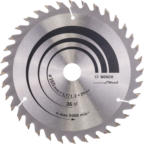 Bosch Circular Saw Blade Optiline Wood 165x20x1.7/1.2mm, 36T Main Image