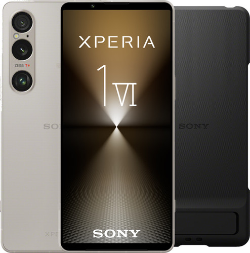 Sony Xperia 1 VI 256GB Silver 5G + Sony Back Cover Black with Stand Main Image