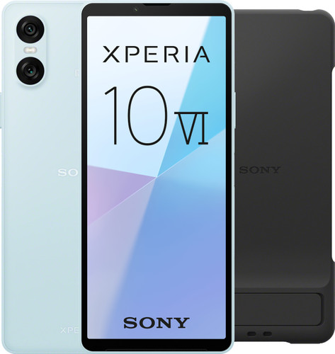 Sony Xperia 10 VI 128GB Blauw 5G + Sony Back Cover Zwart met Standaard Main Image