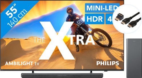 Philips The Xtra 55PML9009 - QD Miniled (2024) + Soundbar + Hdmi kabel Main Image