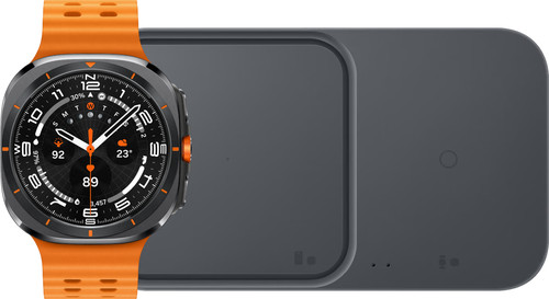 Samsung Galaxy Watch Ultra 4G Grijs/Oranje 47mm + Duo Draadloze Oplader Main Image