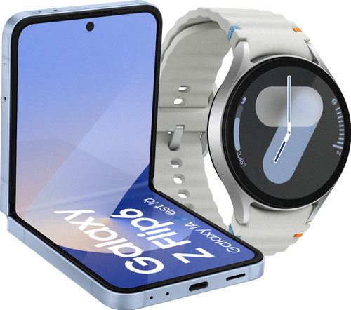 Samsung Galaxy Z Flip 6 512GB Blauw 5G + Samsung Galaxy Watch 7 Zilver 44mm Main Image