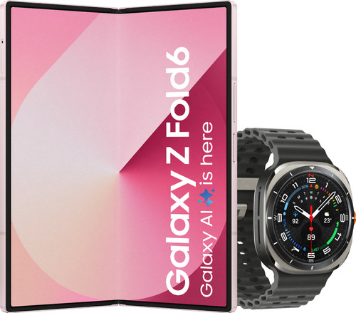 Samsung Galaxy Z Fold 6 256GB Roze 5G + Samsung Galaxy Watch Ultra Zilver/Zwart 47mm Main Image