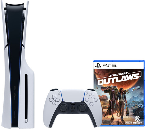 PlayStation 5 Slim Disc Edition + Star Wars Outlaws Main Image