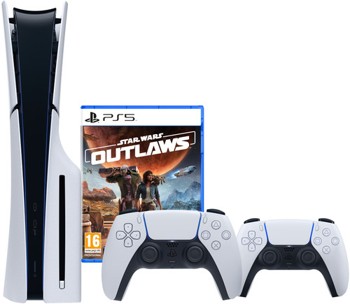 PlayStation 5 Slim Disc Edition + Star Wars Outlaws + Extra Controller Wit Main Image