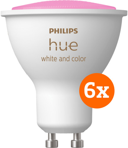 Philips Hue White and Color GU10 6-pack Main Image