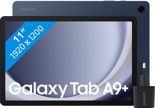 Samsung Galaxy Tab A9 Plus 11 inch 128GB Wifi Blauw + BlueBuilt Oplader Main Image