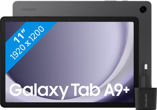 Samsung Galaxy Tab A9 Plus 11 inches 128GB WiFi Gray and 5G + BlueBuilt Book Case Black Main Image