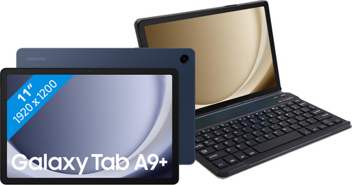 Samsung Galaxy Tab A9 Plus 11 inch 128GB Wifi Blauw + Just in Case Toetsenbord Hoes QWERTY Main Image