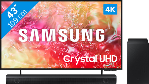 Samsung Crystal UHD 43DU7100 (2024) + Soundbar Main Image