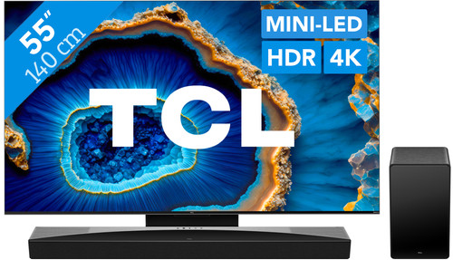 TCL QD Mini-LED 55C803 (2023) + Soundbar Main Image