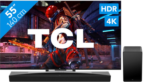 TCL QLED 55C743 (2023) + soundbar Main Image