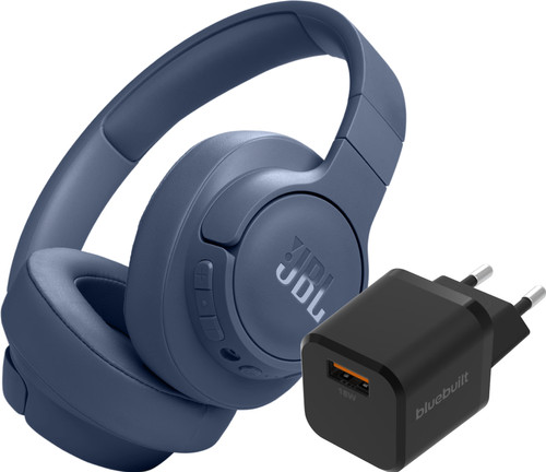 JBL Tune 770NC Blauw + BlueBuilt Quick Charge Oplader met Usb A Poort 18W Zwart Main Image