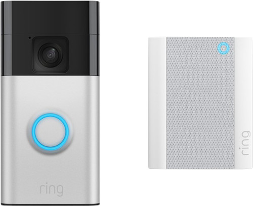 Ring Battery Video Doorbell Nikkel + Chime Main Image