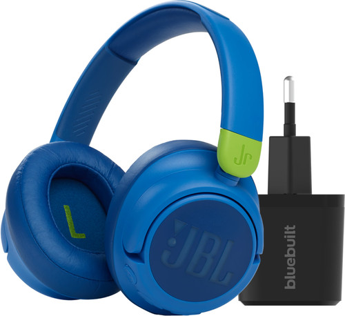 JBL JR460NC Blauw + BlueBuilt Quick Charge Oplader met Usb A Main Image