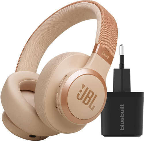 JBL Live 770NC Rosegoud + BlueBuilt Quick Charge Oplader met Main Image