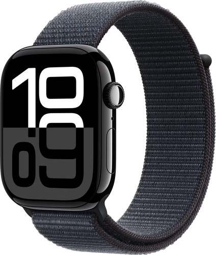 Apple Watch Series 10 46mm Zwart Sport Loop Main Image