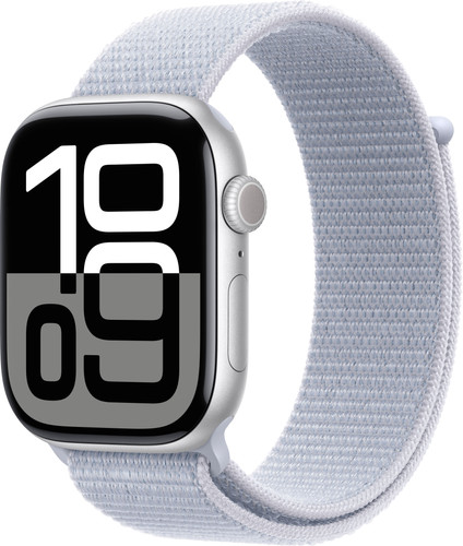 Apple Watch Series 10 4G 46mm Silver Sport Watch Strap Main Image