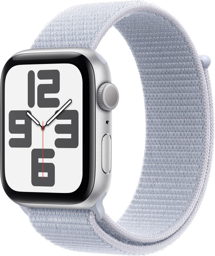 Apple Watch SE 2024 44mm Silver Sport Watch Strap Main Image