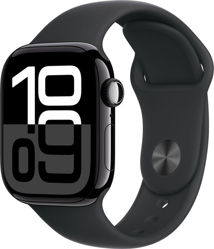 Apple Watch Series 10 42mm Zwart Sportband S/M Main Image