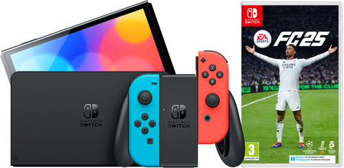 Nintendo Switch OLED Blauw Rood + EA Sports FC 25 Main Image