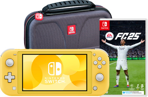 Nintendo Switch Lite Yellow + EA Sports FC 25 + Bigben Travel Case Main Image