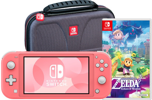 Nintendo Switch Lite Coral+ Zelda: Echoes of Wisdom + Bigben Travel Case Main Image