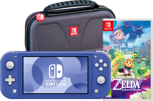 Nintendo Switch Lite Blue + Zelda: Echoes of Wisdom + Bigben Travel Case Main Image