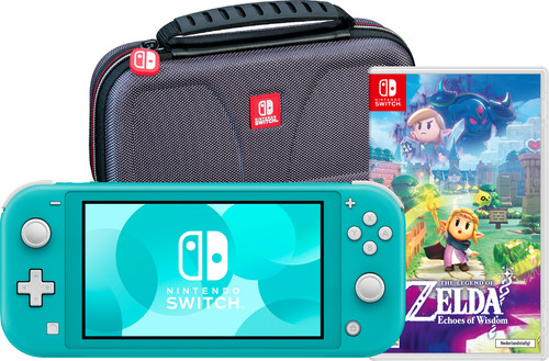 Nintendo Switch Lite Turquoise + Zelda: Echoes of Wisdom + Bigben Travel Case Main Image