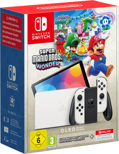 Nintendo Switch OLED + Mario Wonder + 12 maanden Nintendo Switch Online Main Image