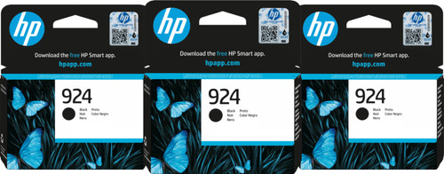 HP 924 Cartridge Zwart Triple Pack Main Image