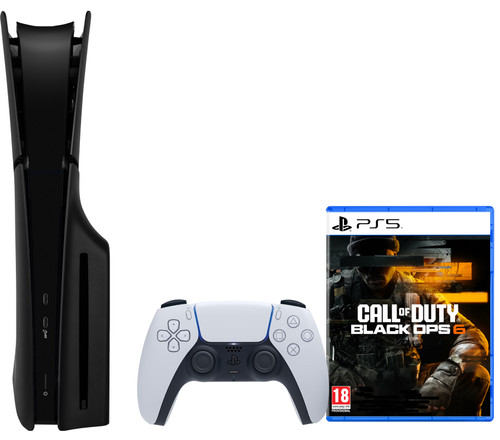 PlayStation 5 Slim Disc Edition + Call of Duty: Black Ops 6 + Covers Zwart Main Image