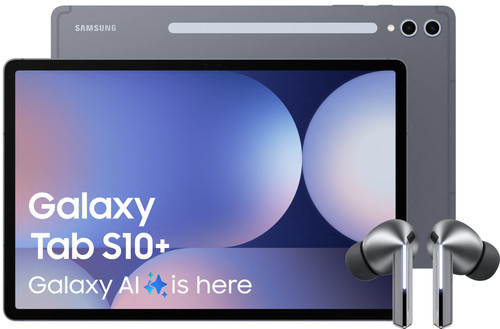 Samsung Galaxy Tab S10 Plus 12,4 inch 256GB Wifi en 5G Grijs + Galaxy Buds3 Pro Zwart Main Image