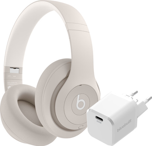 Beats Studio Pro Cream + BlueBuilt Power Delivery Charger with USB-C Port 20W White Main Image