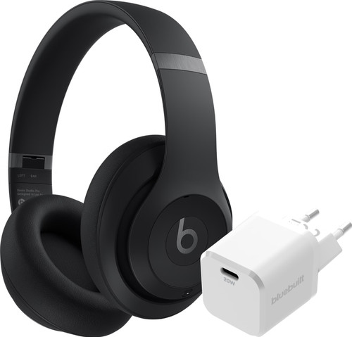 Beats Studio Pro Zwart + BlueBuilt Power Delivery Oplader met Usb C Poort 20W Wit Main Image