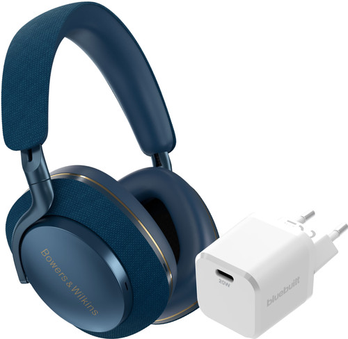 Bowers & Wilkins Px7 S2 Blauw + BlueBuilt Power Delivery Oplader met Usb C Poort 20W Wit Main Image