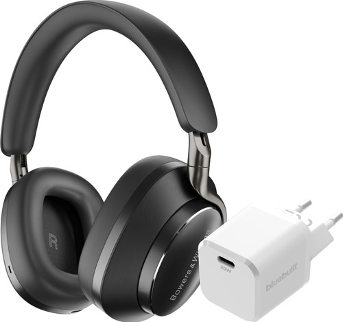 Bowers & Wilkins Px8 Zwart + BlueBuilt Power Delivery Oplader met Usb C Poort 20W Wit Main Image