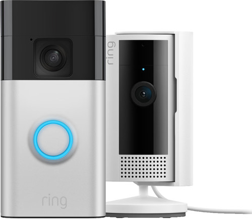 Ring Battery Video Doorbell Nikkel + Indoor Cam Main Image