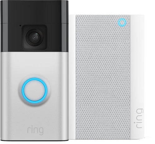 Ring Battery Video Doorbell Nikkel + Chime Pro Main Image