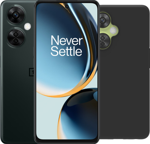 OnePlus Nord CE3 Lite 128GB Grijs 5G + BlueBuilt Back Cover Zwart Main Image