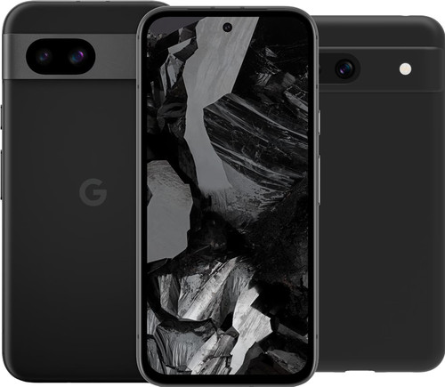 Google Pixel 8a 128GB Black 5G + BlueBuilt Back Cover Black Main Image