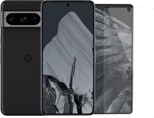 Google Pixel 8 Pro 128GB Zwart 5G + BlueBuilt Screenprotector Glas Main Image