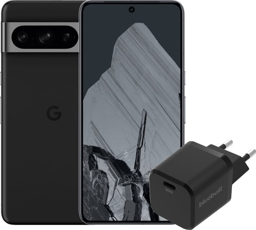 Google Pixel 8 Pro 128GB Zwart 5G + BlueBuilt Oplader met Usb C Poort 30W Zwart Main Image